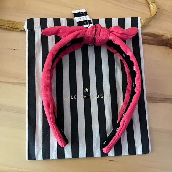LELE SADOUGHI SLIM KNOTTED HEADBAND NWT PINK - Picture 1 of 4